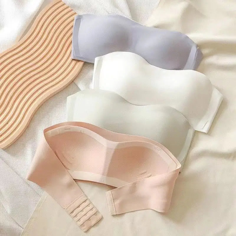 Seamless Tube Top Bra – Invisible Strapless Non-Slip Push-Up Wireless Lingerie