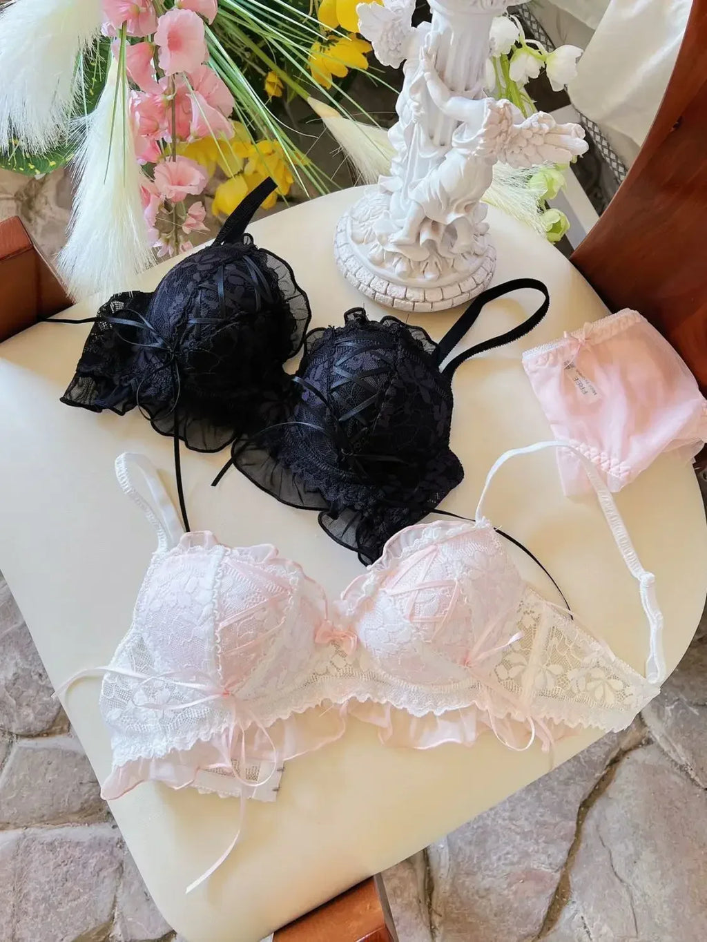 Japanese Style Lolita Princess Wind Lace Lace Lingerie Design for Girls Push-up Bra Women Underwear  Push Up Bra
