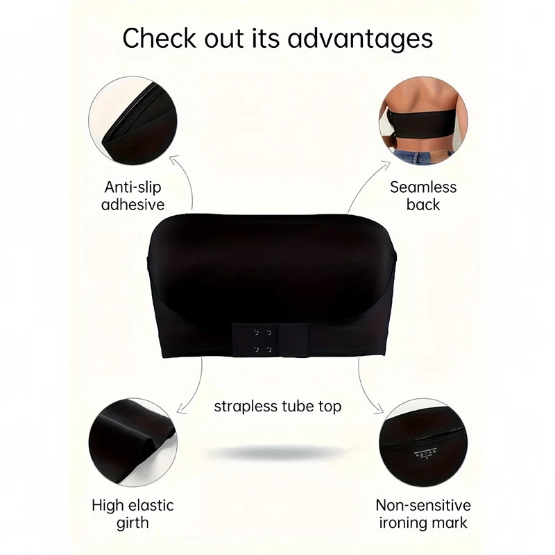 Aishang Underwear Bra Women‘s Front Closure Bra Brassiere Push up Smooth Strapless No padding Seamless Regular Sexy Women Summer