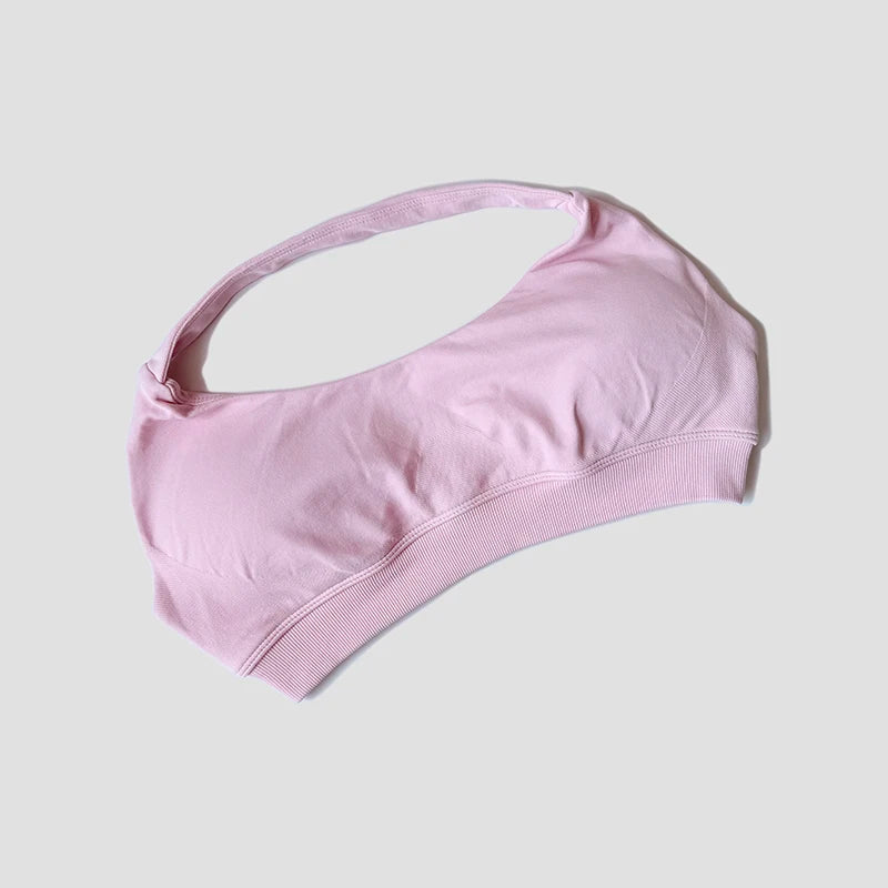 Seamless Halter Neck Strap Bra Sports Bra for Women Sexy Back Padded Yoga Top Bra Gym Crop Top