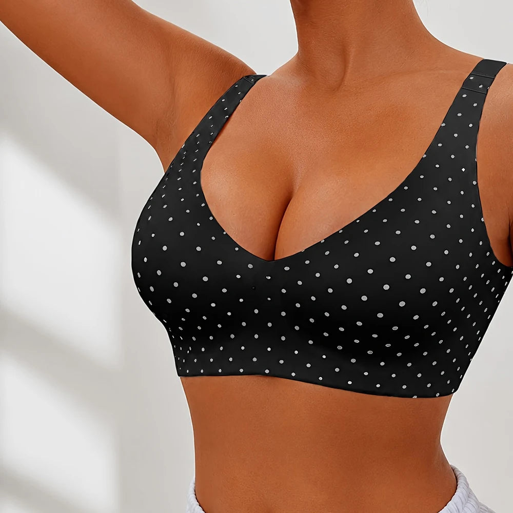 Plus Size Jelly Bra – Wire-Free Full Coverage Seamless Hide Back Fat S–3XL