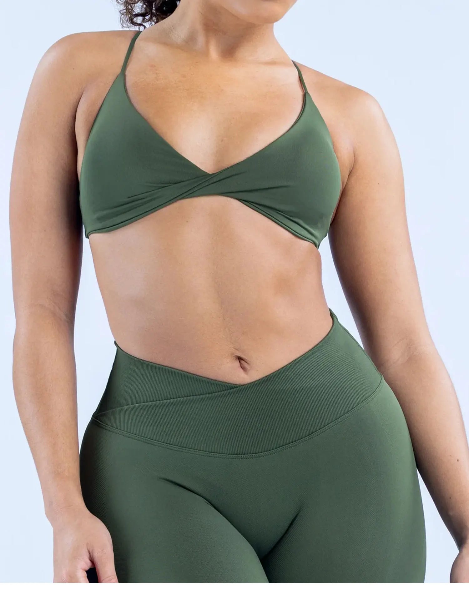 Vision Twist Front Sports Bra High Support Women Gym Clothes Fitness Underwear Push Up Seamless Yoga Bra Workout Yoga Top