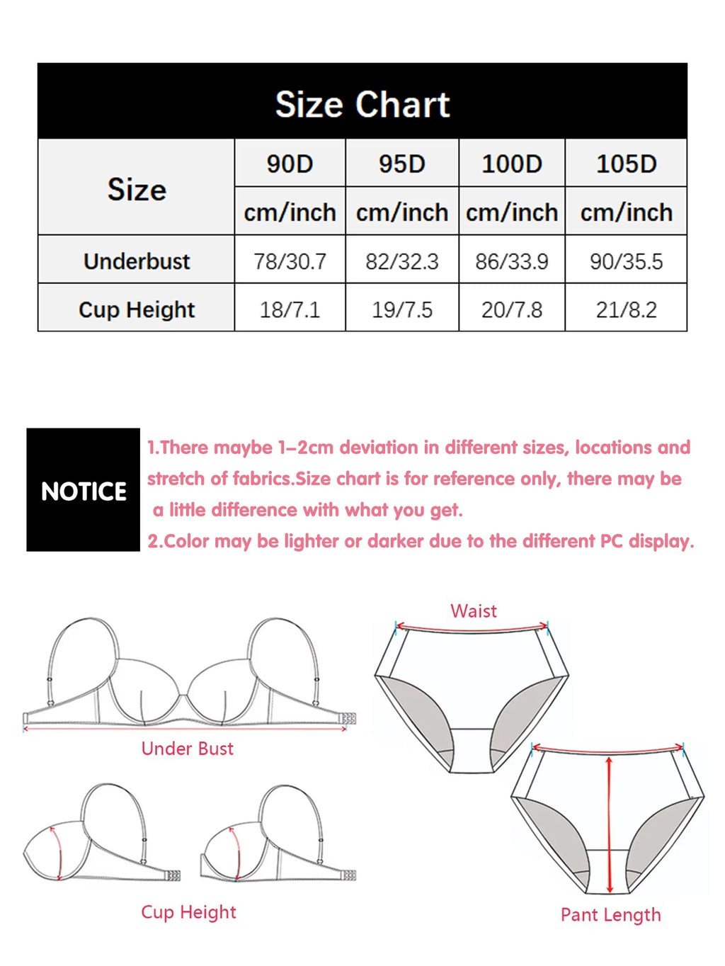 Plus Size Seductive Lips Print Lace Unpadded Underwire Bra for Women Full Coverage Push Up Demi Deep V Neck T-Shirt Bra 90D-105D