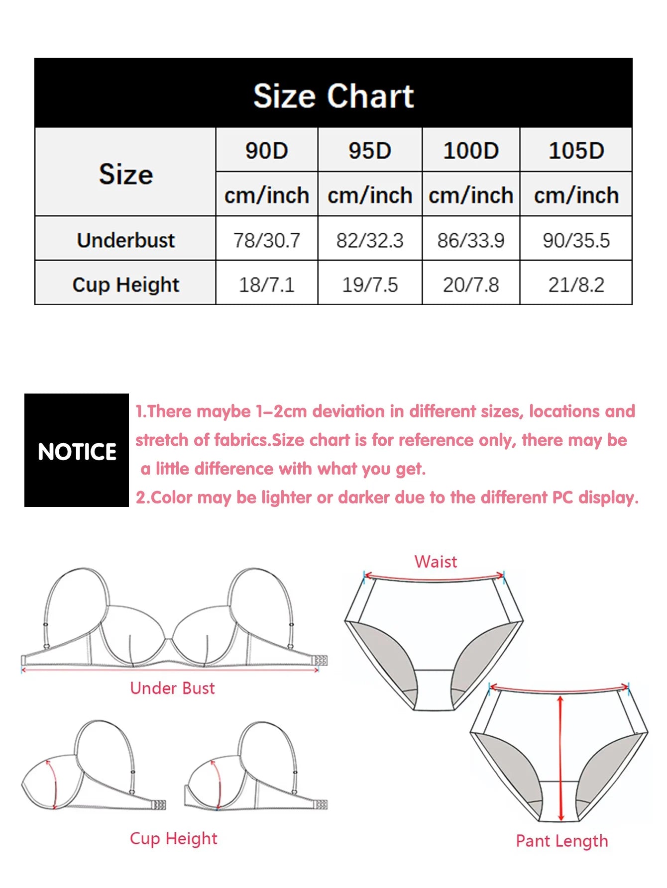 Plus Size Seductive Lips Print Lace Unpadded Underwire Bra for Women Full Coverage Push Up Demi Deep V Neck T-Shirt Bra 90D-105D