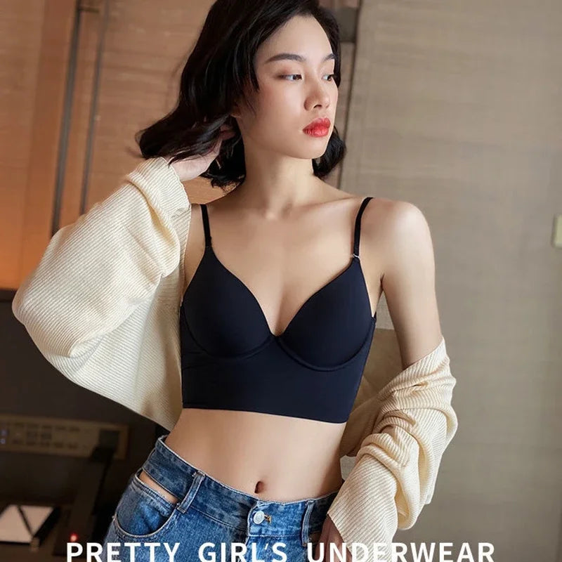 Invisible Lift-Up Bra – Seamless Deep U Plunge Backless