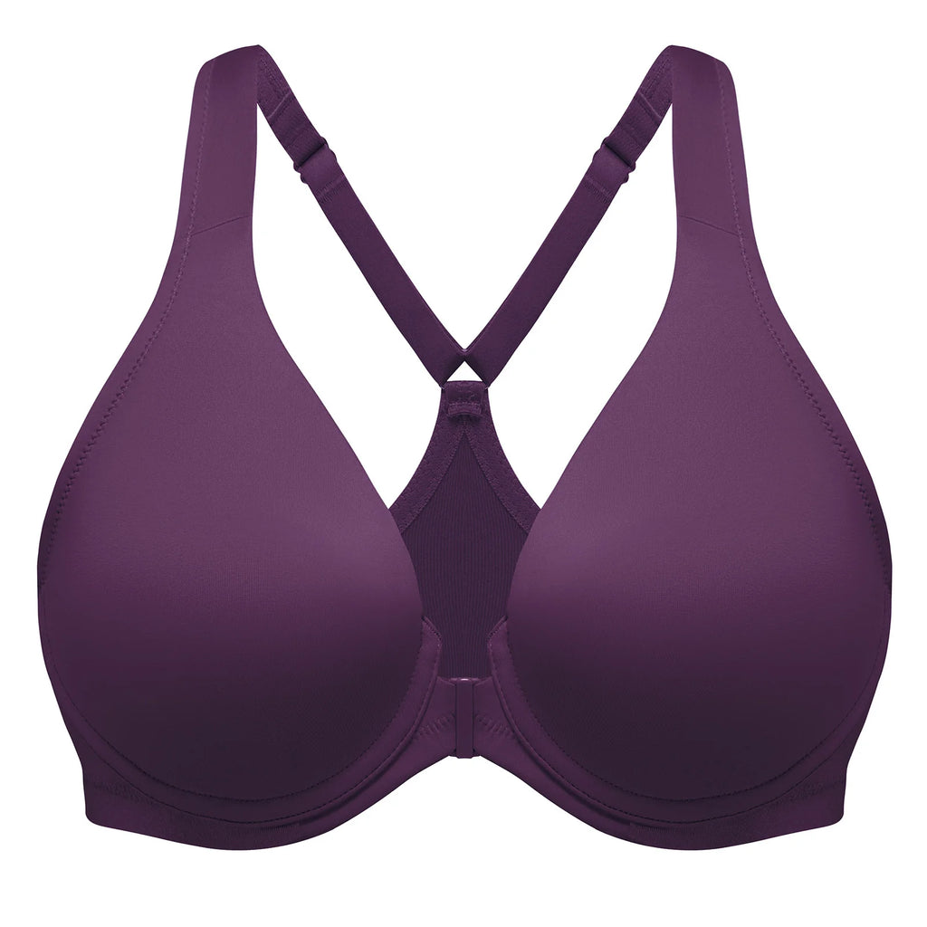 Purple bra on a white background