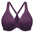 Purple bra on a white background