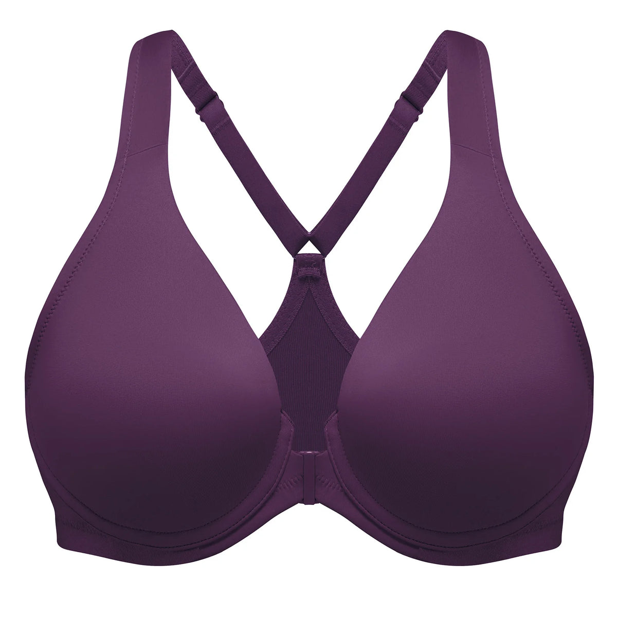 Purple bra on a white background