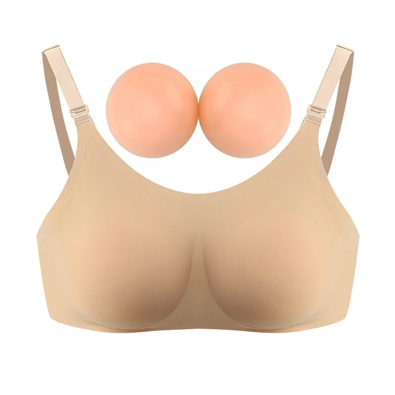 Silicone Breast Forms Bra – Round Shape Push-Up One-Piece