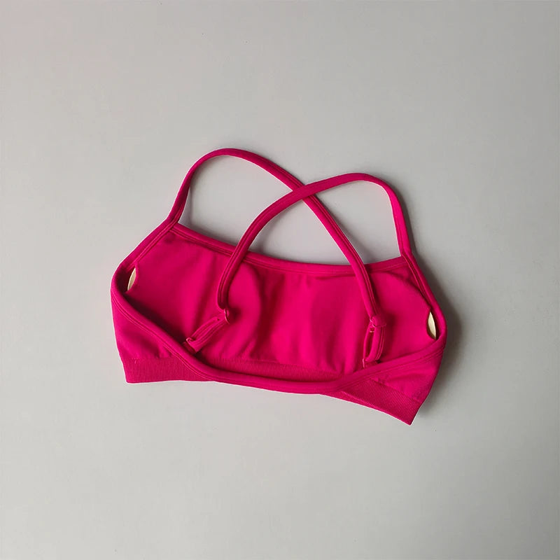 Gathering Shockproof Sports Bra – Seamless Crop Top Beautiful Back