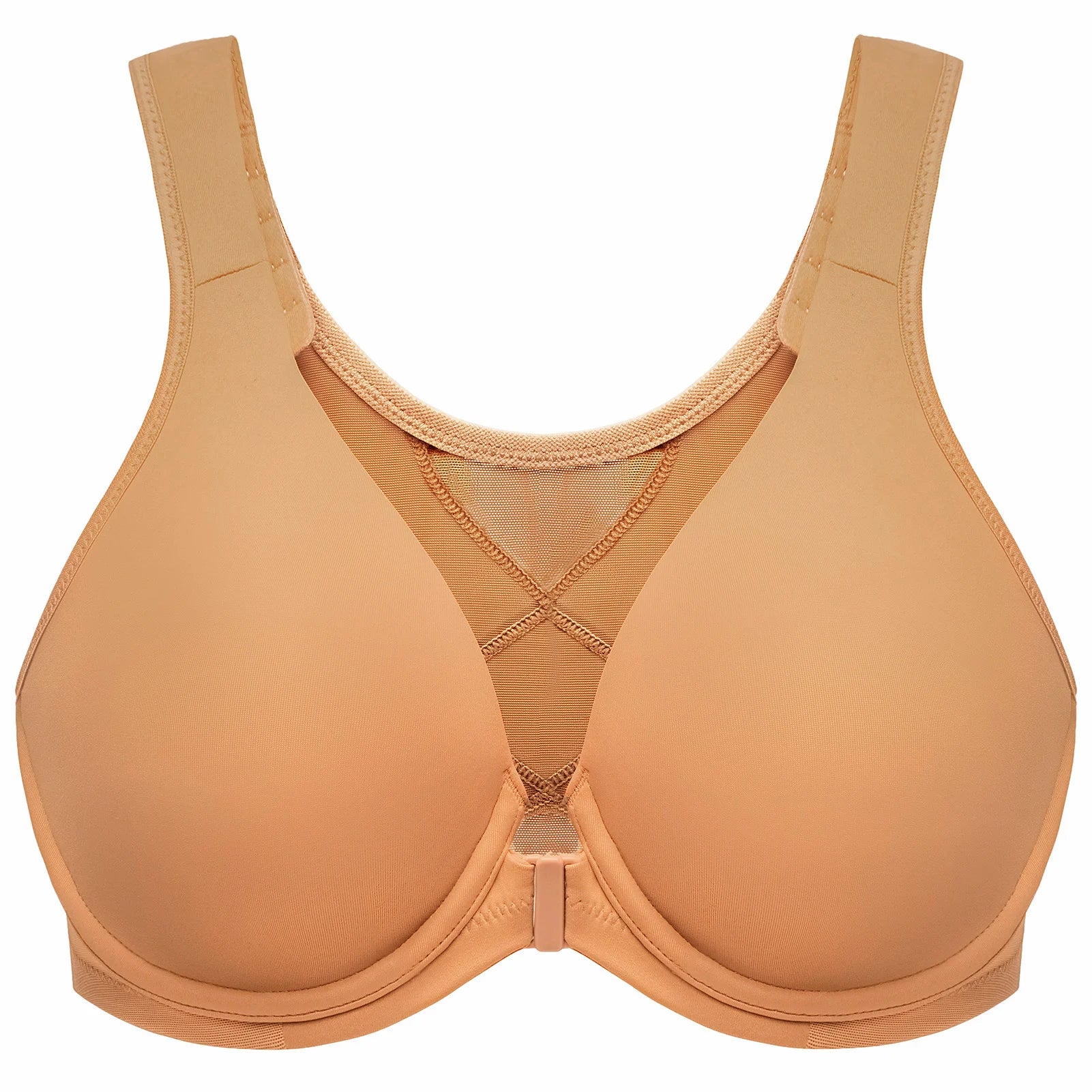 MELENECA Women's Plus Size Front Closure Bras Unlined Underwire Back Support Posture Bra