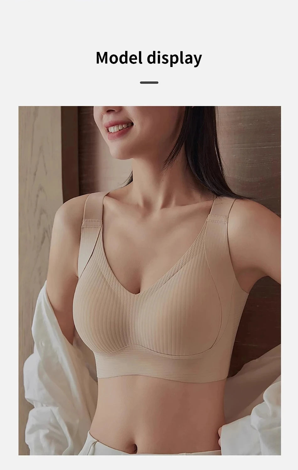 1/2PCS Women's Seamless Underwear, Thin Style, Large Breasts, Small Breasts, No Wires, Pull-up And Anti-sagging Large Size Bra