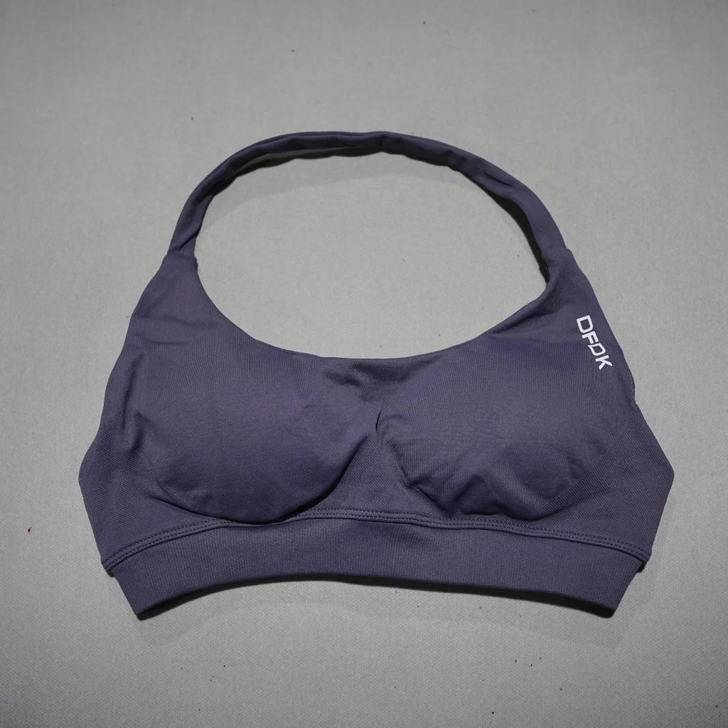 DFDK Women Seamless Sports Bra High Support Backless Yoga Camisole Top Push Up Fitness Running Gym Workout Athletic Sport Bra