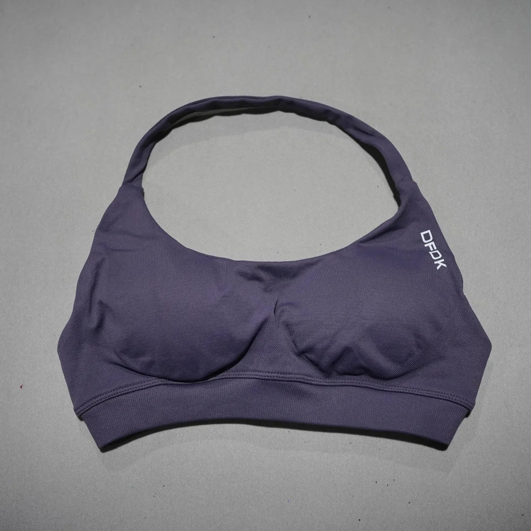 DFDK Women Seamless Sports Bra High Support Backless Yoga Camisole Top Push Up Fitness Running Gym Workout Athletic Sport Bra