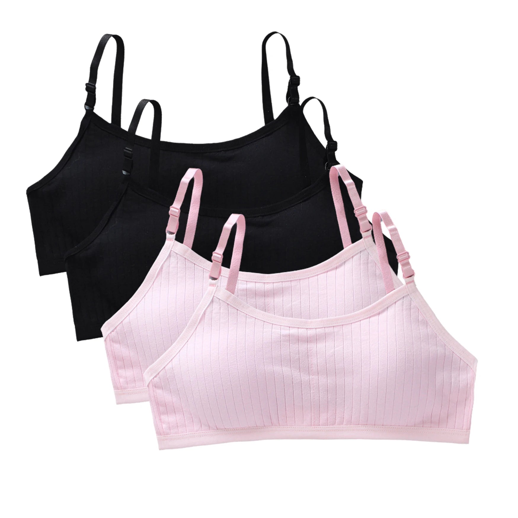Girls Training Bras 4-Pack – Seamless Soft Cotton Vest Bra (Ages 8–20)