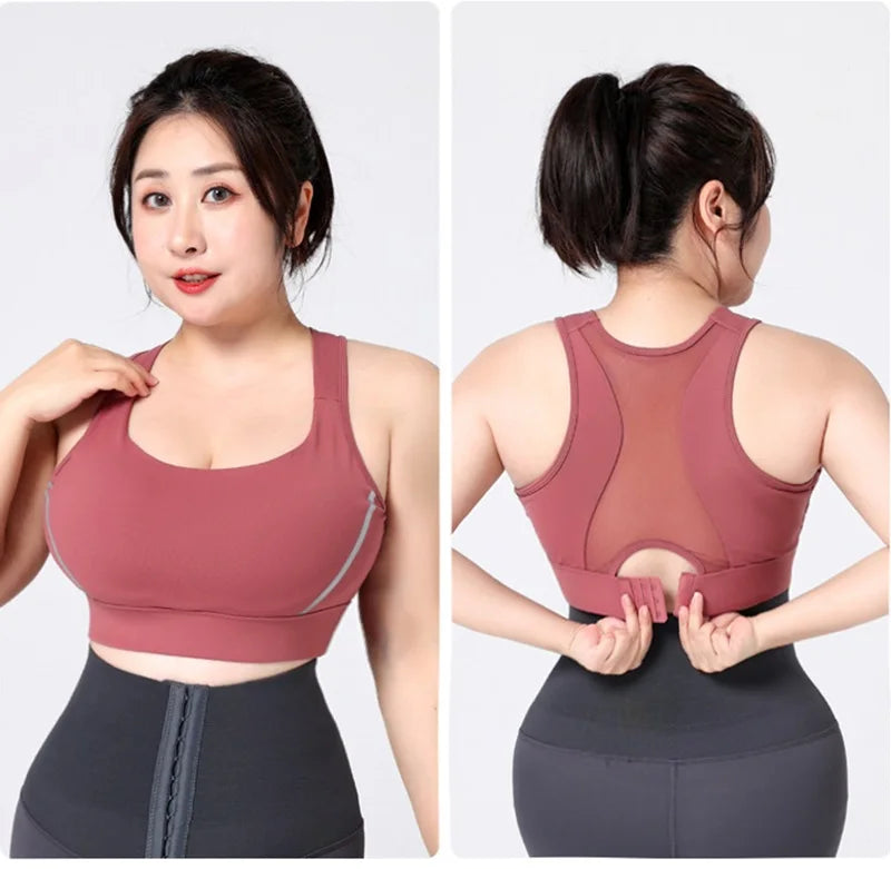 Cloud Hide High Impact Sports Bra – Plus Size Shockproof Yoga Tank S–5XL