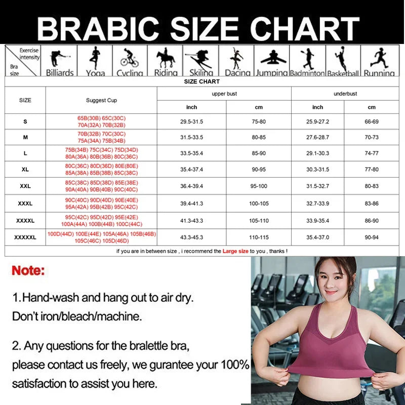 Cloud Hide S-5XL Sports Top Women Yoga Bra Push Up Brassiere BH Gym Shirt Fitness Shockproof Sportswear Sports Bra Top Plus Size