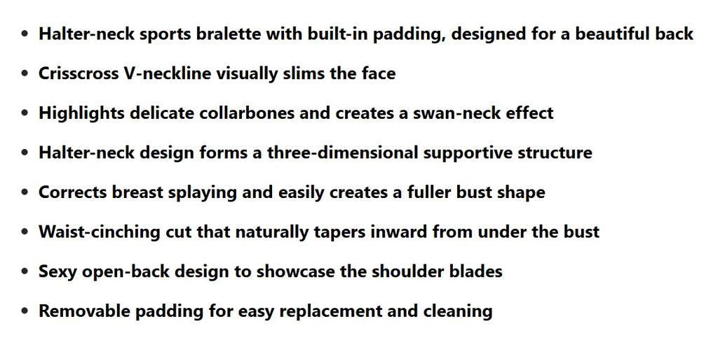 Women's Sexy V-Neck Fitness Bra Nude Sports Bra Hanging Neck Yoga Suit Vest Comfortable Breathable Gym Top for Active Wear