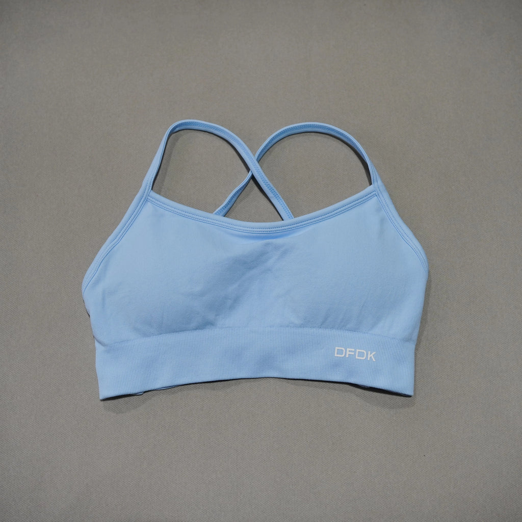 DFDK Women Seamless Cross Back Yoga Bra Wirefree Push Up Sports Top Removable Pad Breathable Shockproof Fitness Gym Daily Wear