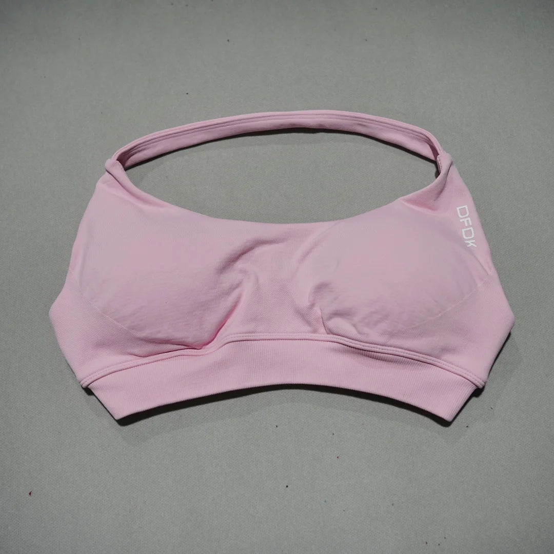 DFDK Women Seamless Sports Bra High Support Backless Yoga Camisole Top Push Up Fitness Running Gym Workout Athletic Sport Bra