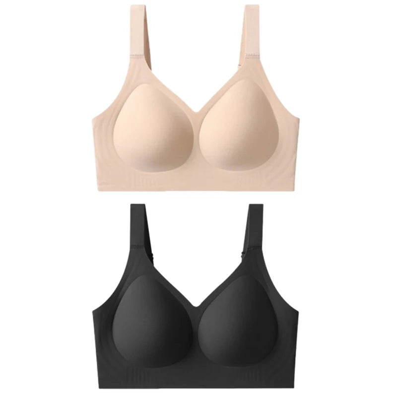 FallSweet Plus Size Push-Up Bra – Seamless Wireless Full Cup