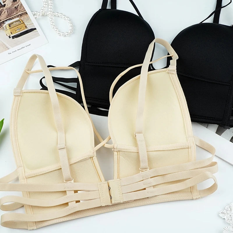 Invisible Deep U Plunge Bra – Backless Strapless (4 Styles)