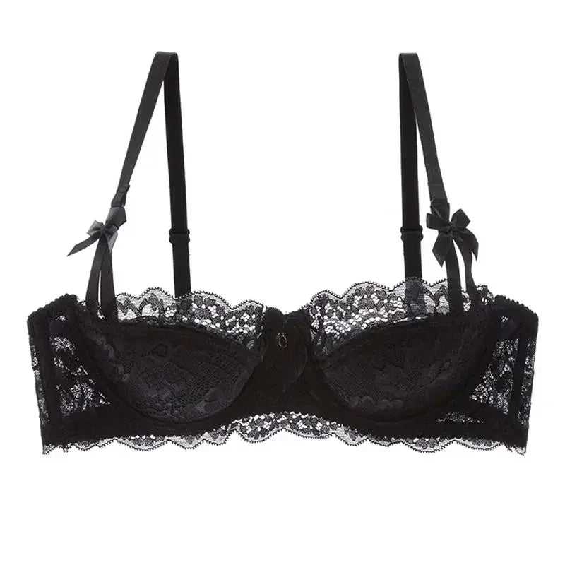 MOYISU French Romantic Lace Bra & Underwear Set – Push-Up 3/4 Cup