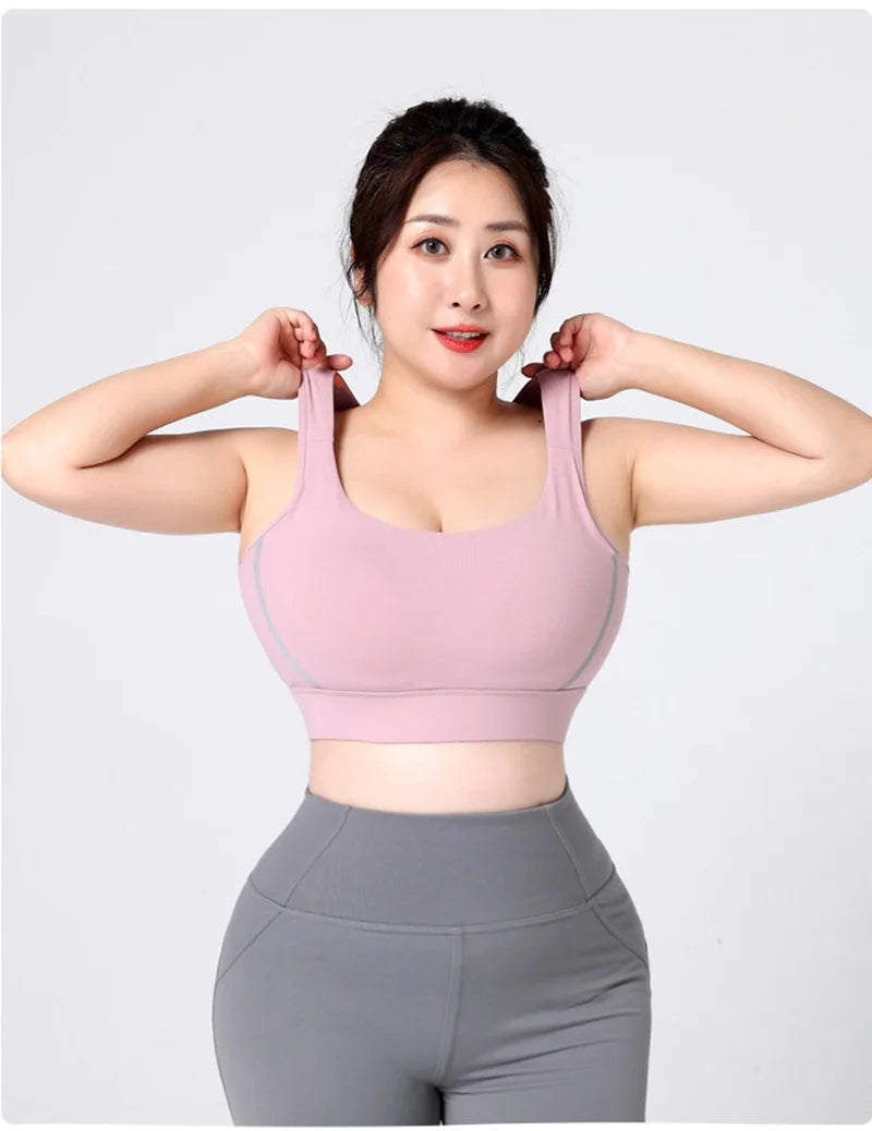 Cloud Hide High Impact Sports Bra – Plus Size Shockproof Yoga Tank S–5XL