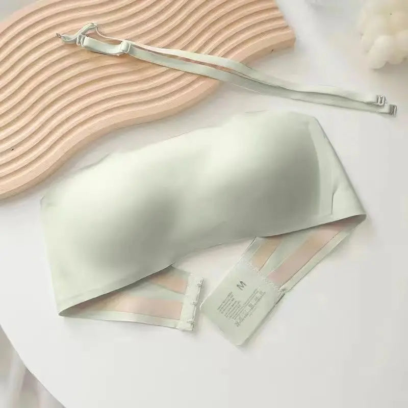 Seamless Tube Top Bra – Invisible Strapless Non-Slip Push-Up Wireless Lingerie