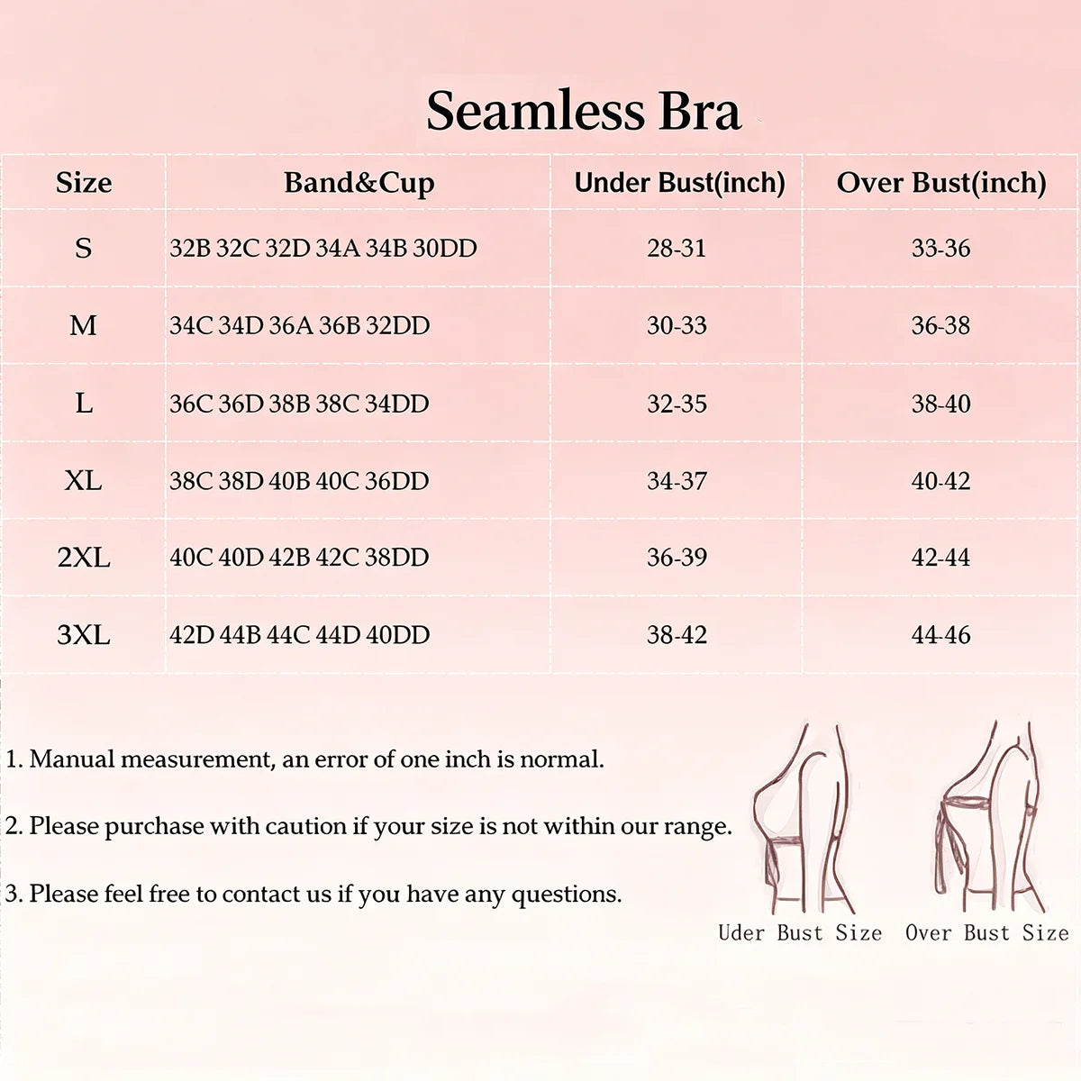Women's Wire-free Seamless Bra Soft Support Full Cup Thin Padded Bra Breathable and Comfortable Everyday Push Up Bra