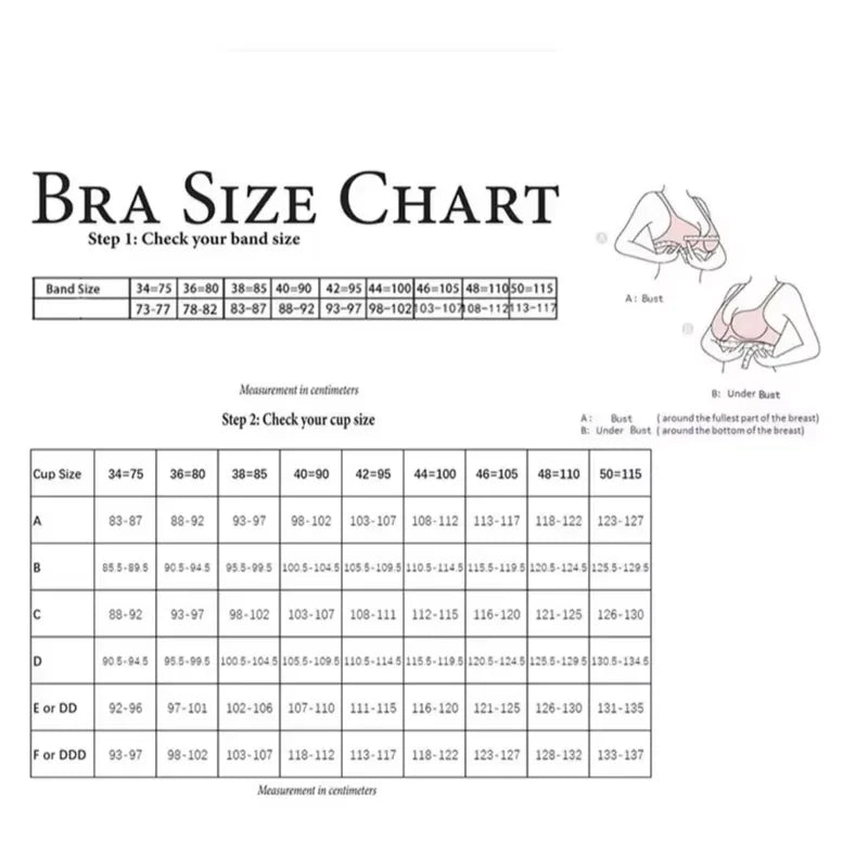 Plus Size Lace Underwire Push-Up Bra – Wide Side Wings Full Coverage Big Bust