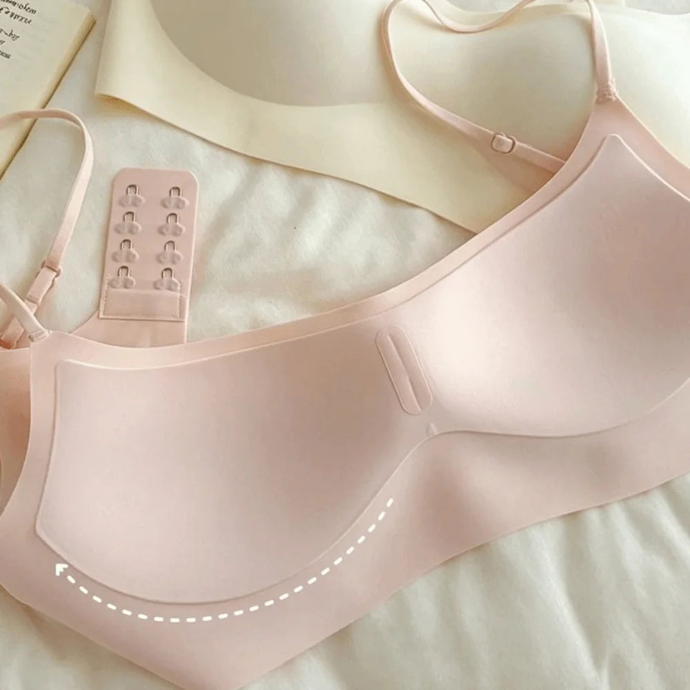 AB Cup Push-Up Bra – Seamless Low Neckline Breathable T-Shirt Everyday S–XL
