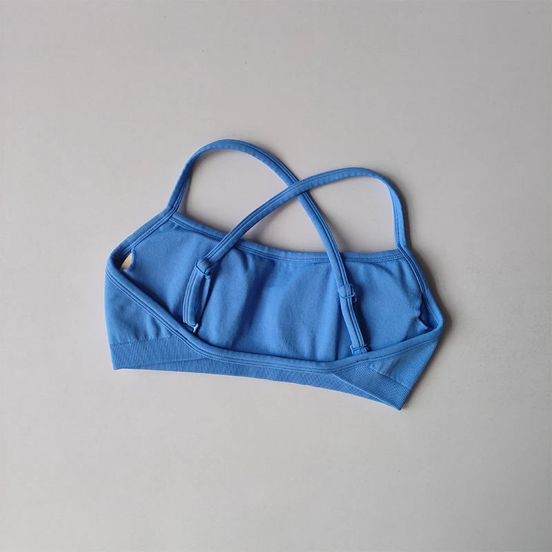 Gathering Shockproof Sports Bra – Seamless Crop Top Beautiful Back