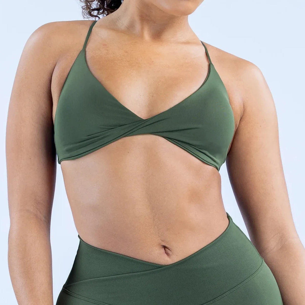 Vision Twist Front Sports Bra High Support Women Gym Clothes Fitness Underwear Push Up Seamless Yoga Bra Workout Yoga Top