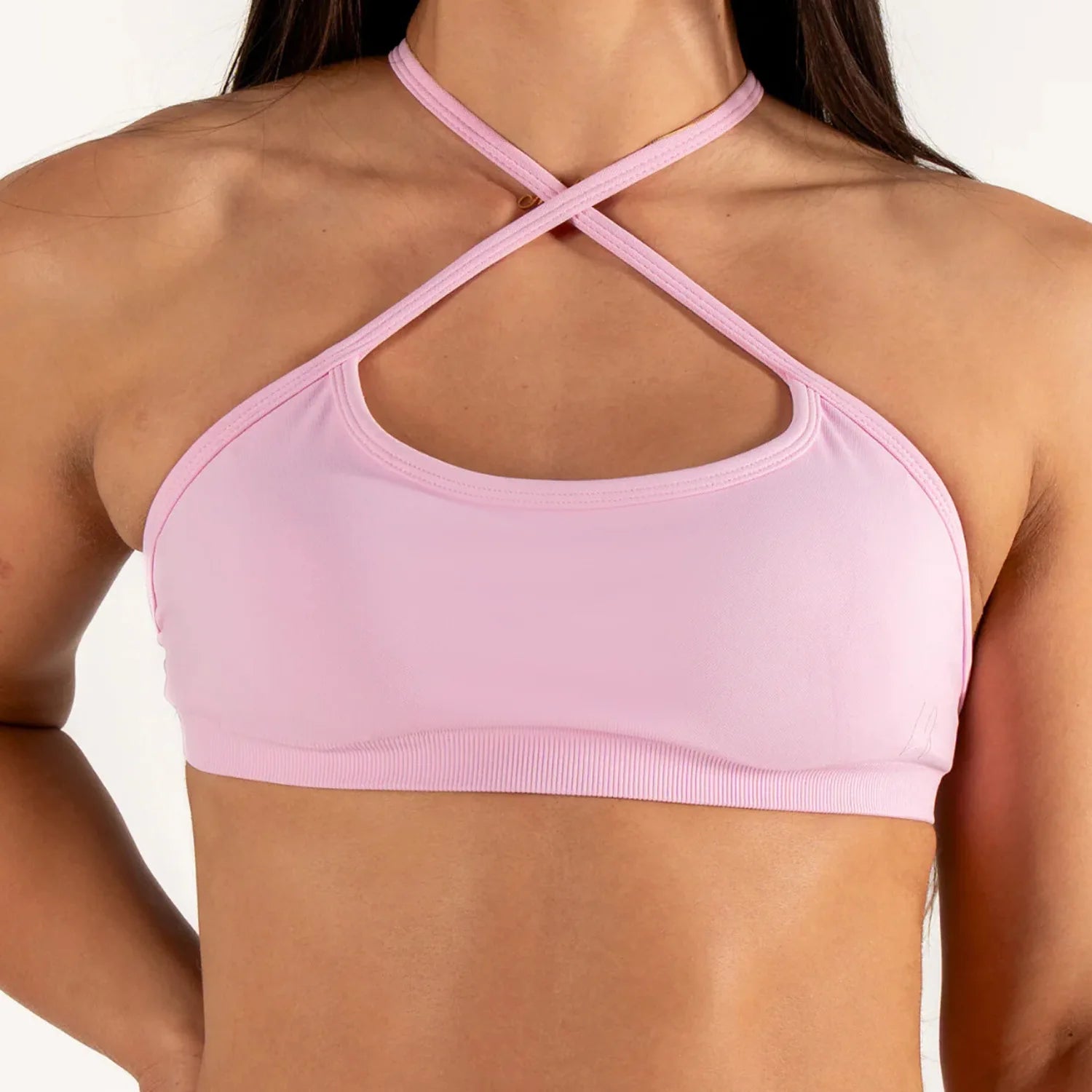 Seamless Yoga Sports Bra – 3-Way Convertible Strap Removable Pads