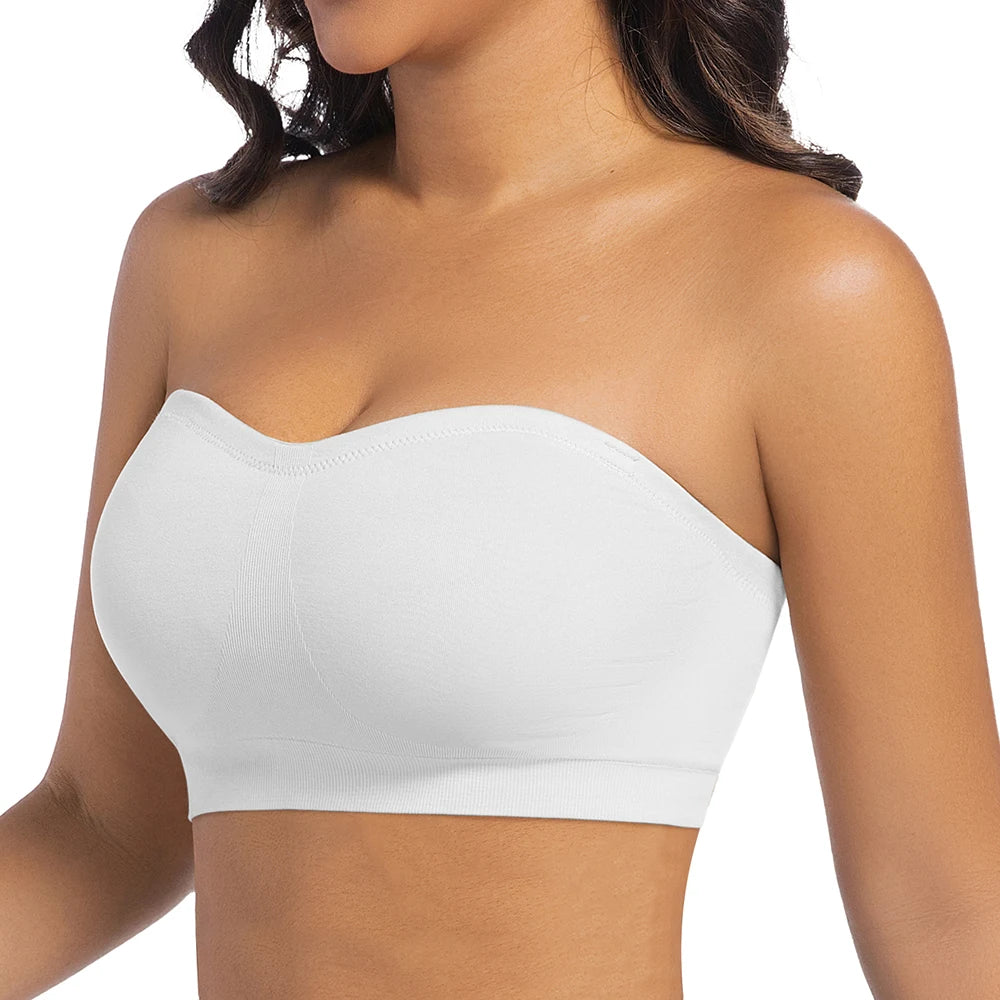 Invisible Strapless Push-Up Bra – Seamless M-Shape Wire-Free