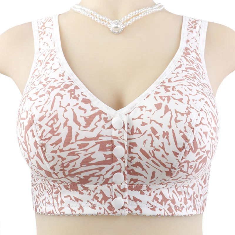 Front Closure Wireless Push-Up Bra – Comfortable T-Shirt Lingerie 75C–125C