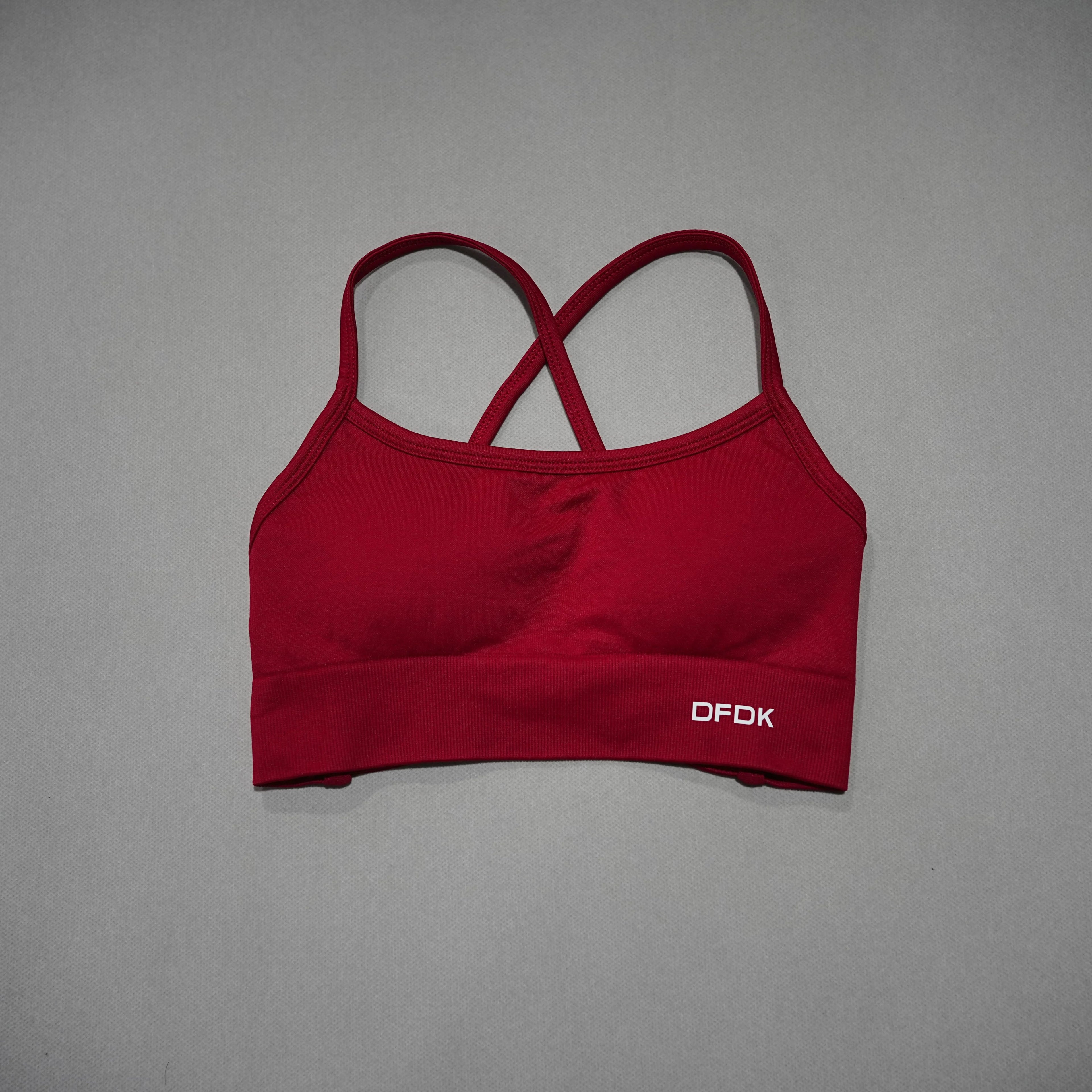 DFDK Women Seamless Cross Back Yoga Bra Wirefree Push Up Sports Top Removable Pad Breathable Shockproof Fitness Gym Daily Wear