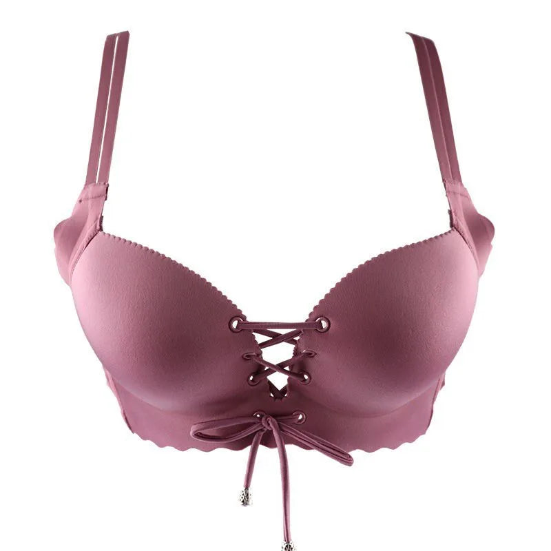 Padded Push-Up Bralette – Wire-Free Adjustable Drawstring Beautiful Back