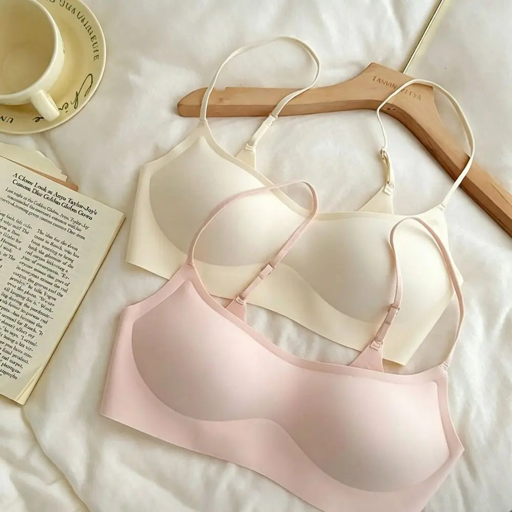 AB Cup Push-Up Bra – Seamless Low Neckline Breathable T-Shirt Everyday S–XL
