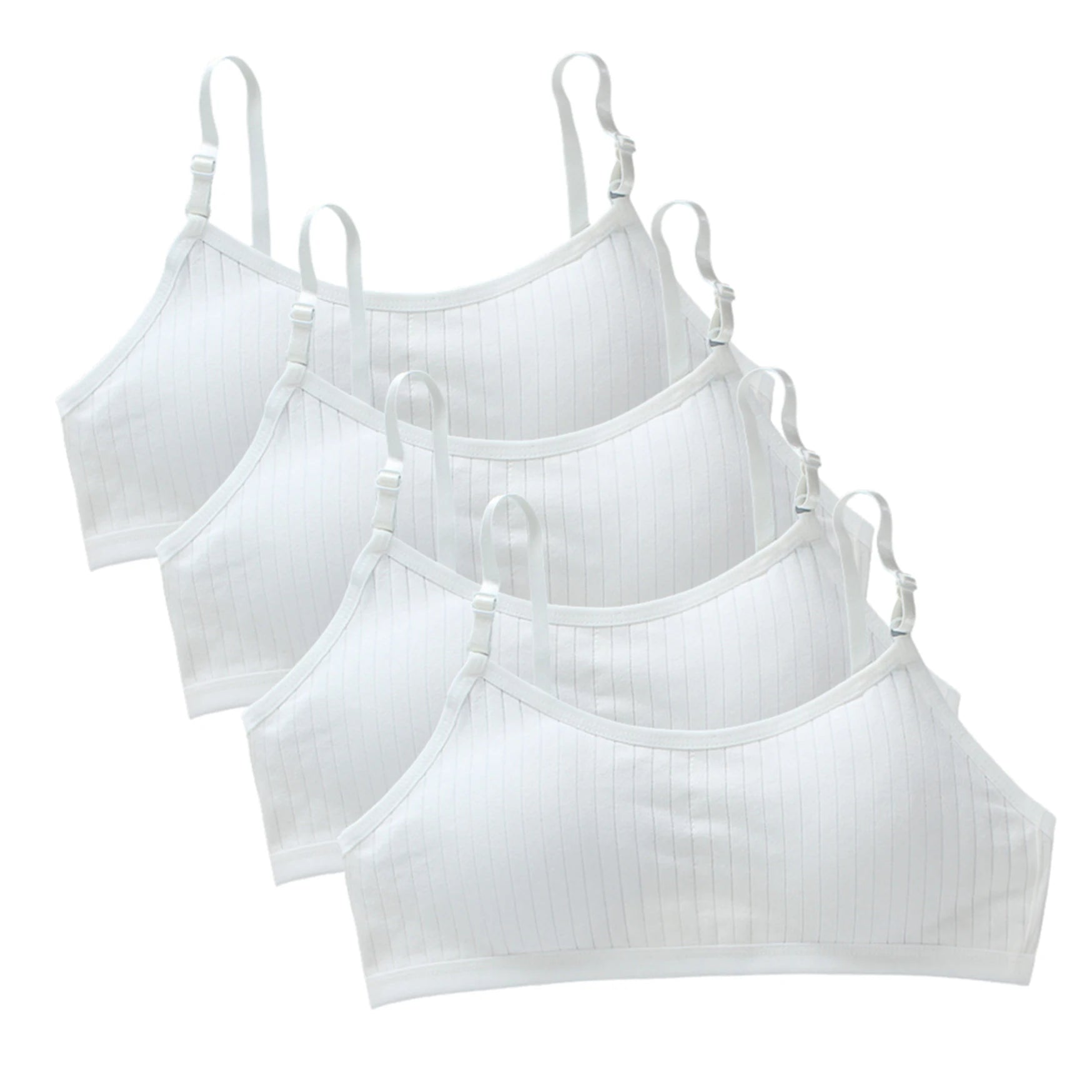 Girls Training Bras 4-Pack – Seamless Soft Cotton Vest Bra (Ages 8–20)