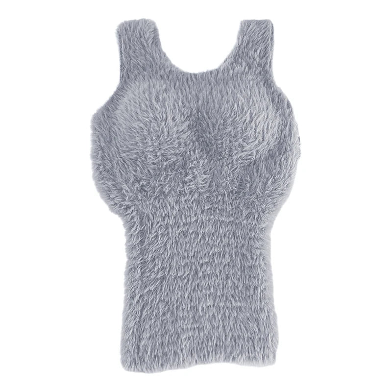 Plush Fleece Thermal Camisole – Built-In Bra Pad Warm Wool Tank Top
