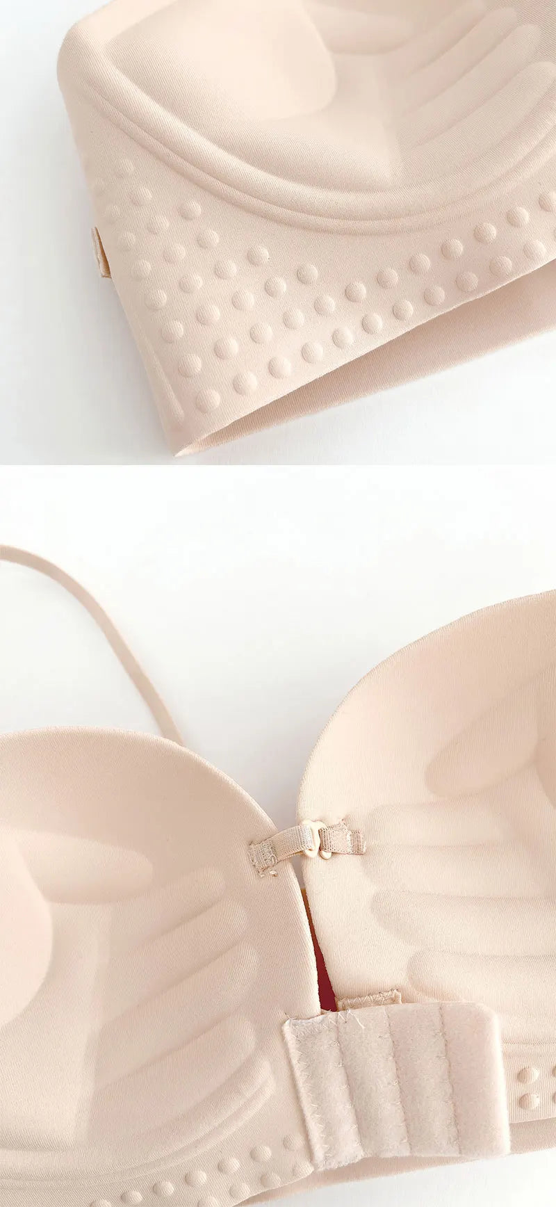 Seamless Front Closure Push-Up Bra – Wire-Free Plunge