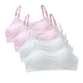 Girls Training Bras 4-Pack – Seamless Soft Cotton Vest Bra (Ages 8–20)