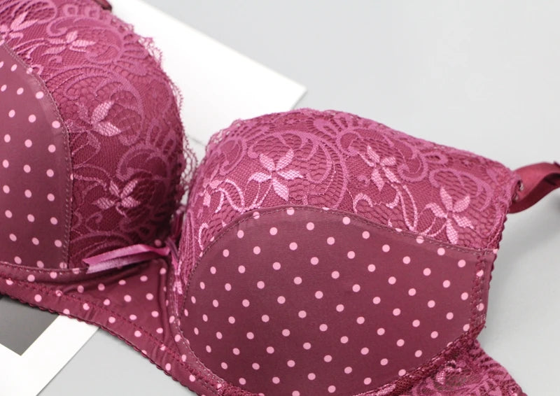 DaiNaFang Lace Push-Up Bra – Full Cup Underwire B C D E