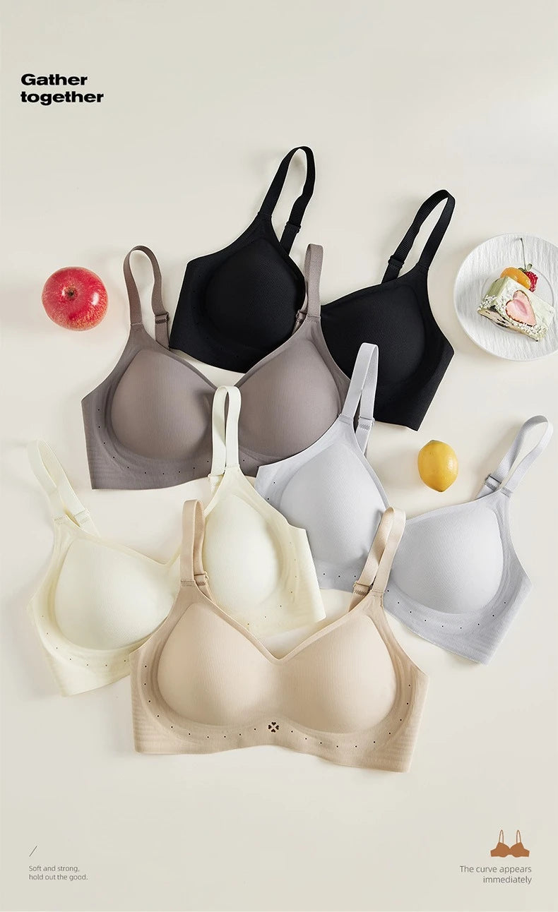 New Seamless Bra for Women Comfortable Jelly Bra Wireless Push-up Breast Collection Bras Sport Everyday Underwear