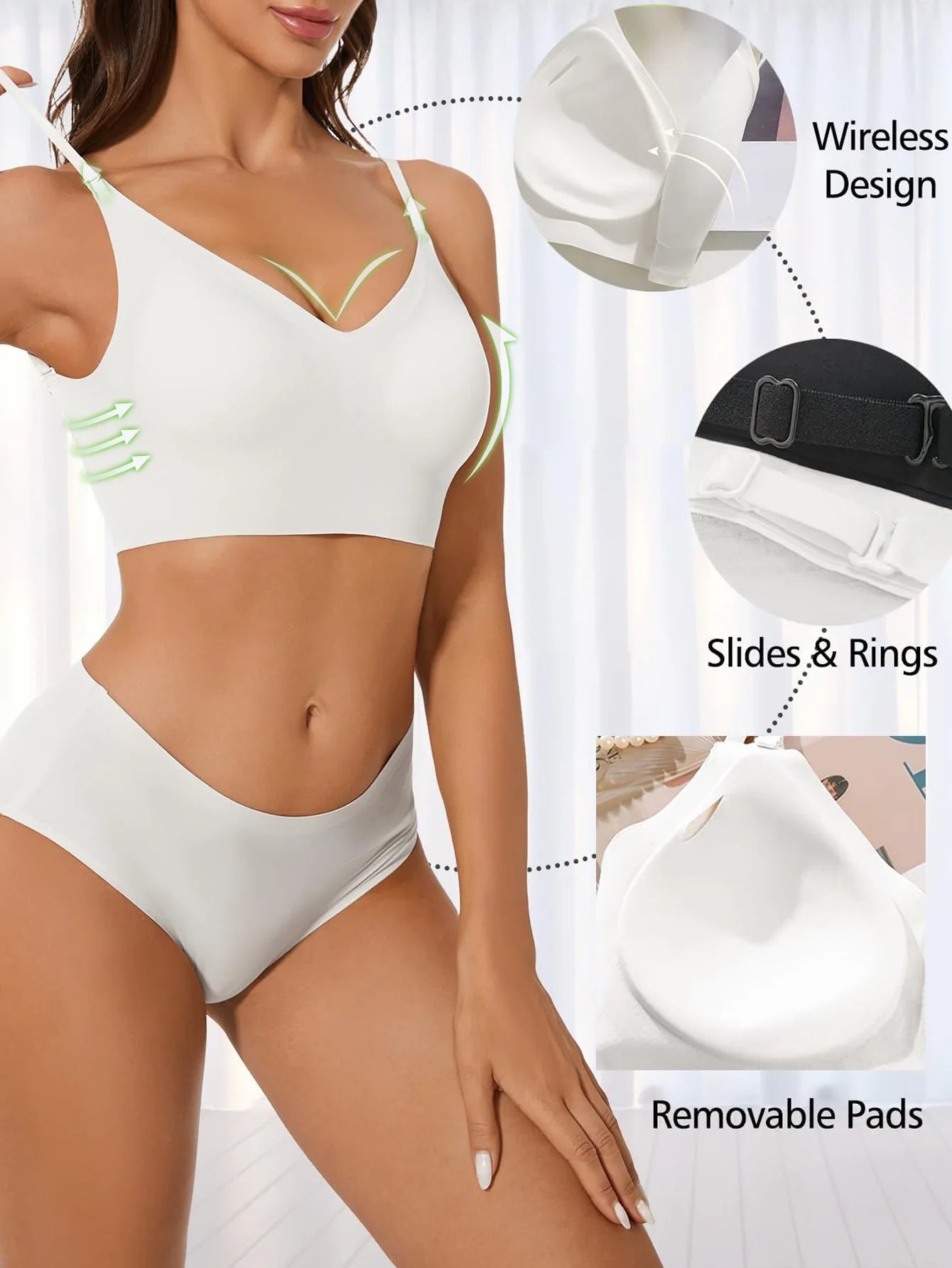 Invisible Deep U Plunge Bra – Backless Strapless Push-Up (S–XXL)
