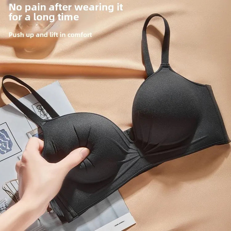10 cm Extreme Push Up Bra Wireless Seamless T Shirt Bra for AA A Cup Ultra Thick Padded Anti Sagging Side Smoothing Gathers Lift