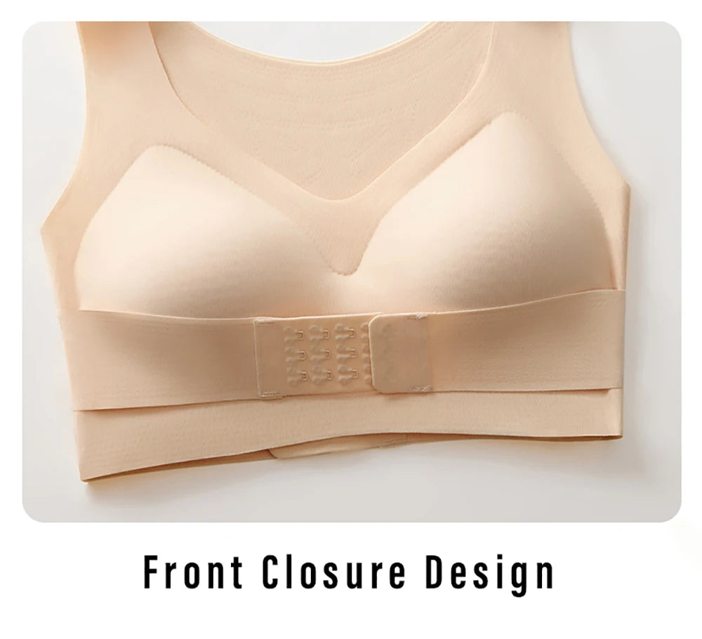 Wireless Posture Correction Bra For Women Seamless Push Up Bralette Back Support Daily Bra Full Coverage T-shirt Brassiere