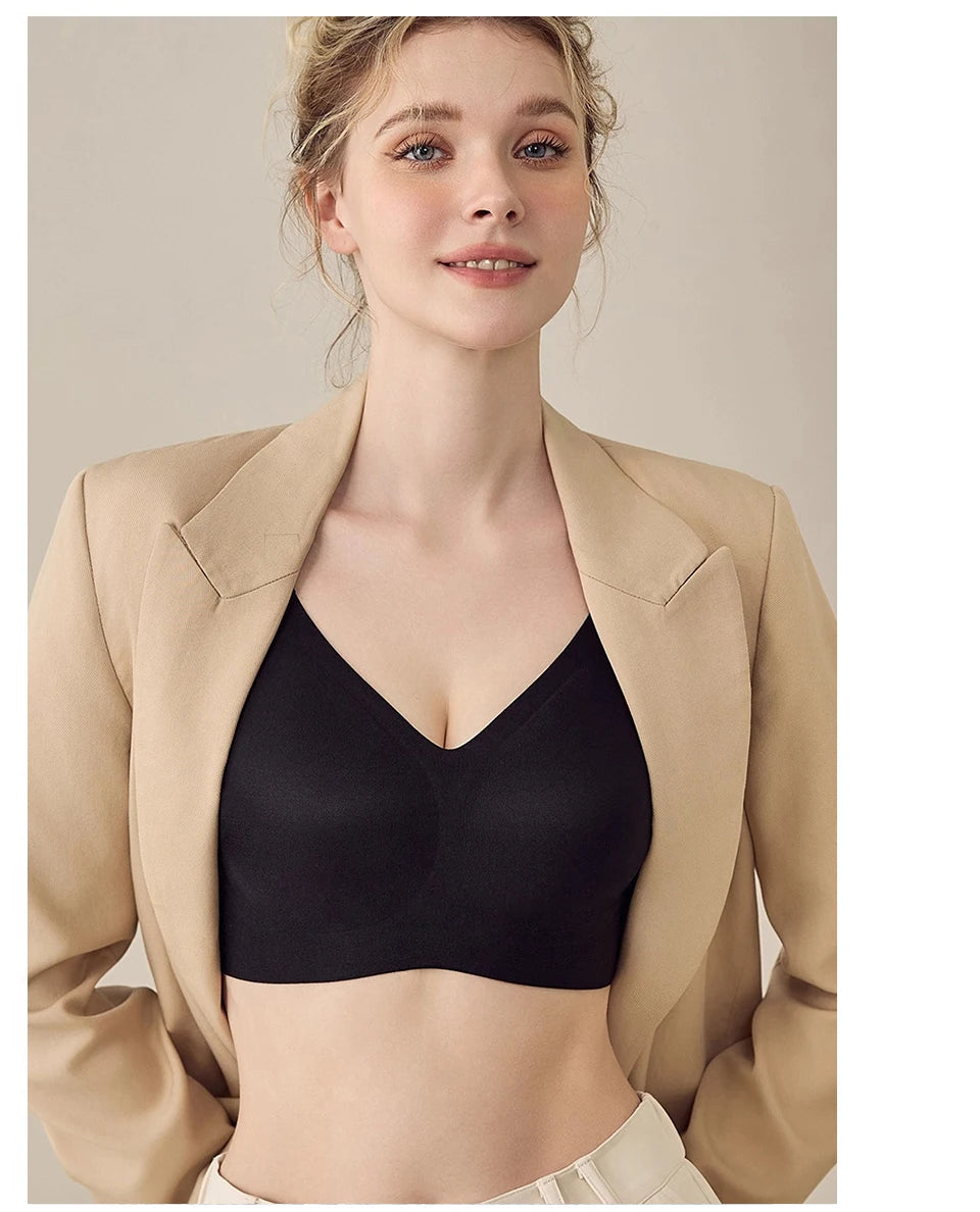 FallSweet Plus Size Push-Up Bra – Seamless Wireless Full Cup